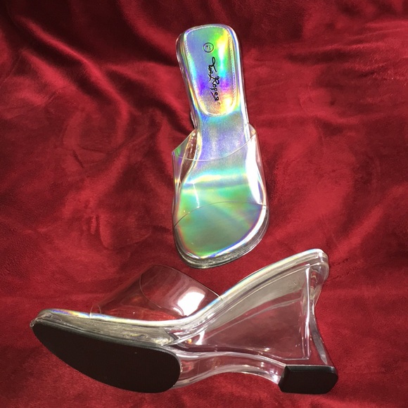 Shoes - Clear acrylic heels-New!